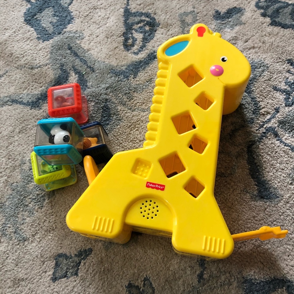 Fisher-Price giraffe stacking and tumbling blocks